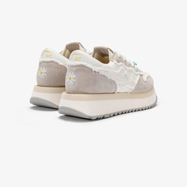 Sun68 Big Stargirl Canvas Bianco Panna Z34216 - immagine 3