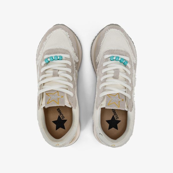 Sun68 Big Stargirl Canvas Bianco Panna Z34216 - immagine 4