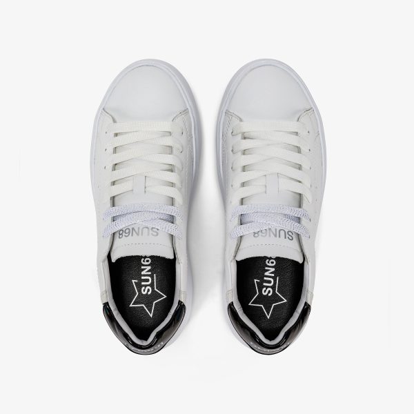 Sun68 Grace Leather  Bianco/Nero Z34226 - immagine 4