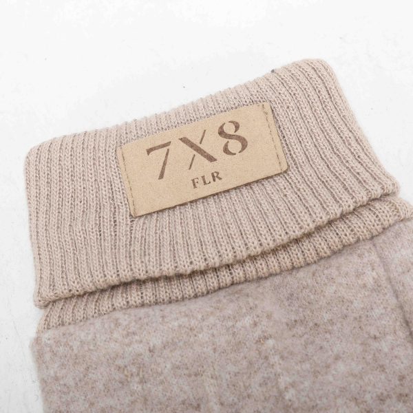 7x8 Guanti  in maglia Beige 15GU-8547 - immagine 2