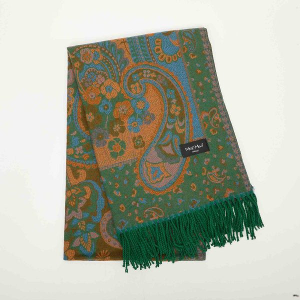 Mimì-Muà sciarpa cashmere Verde malachite FSAL-9033