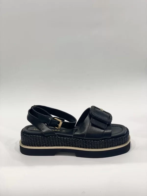 Elvio Zanon  Sandalo Nero EB1405X