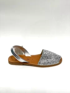 Ria menorca donna in pelle glitter argento cod.21224-S2