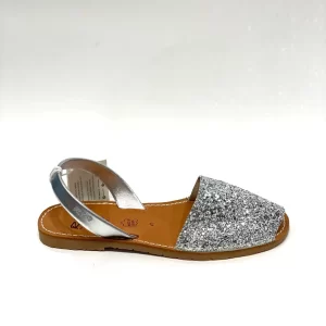 Ria menorca donna in pelle glitter argento cod.21224-S2
