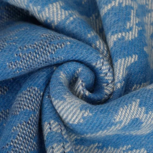 Mimì-Muà sciarpa con disegno geometrico Blu  FSAN-9257 - immagine 3
