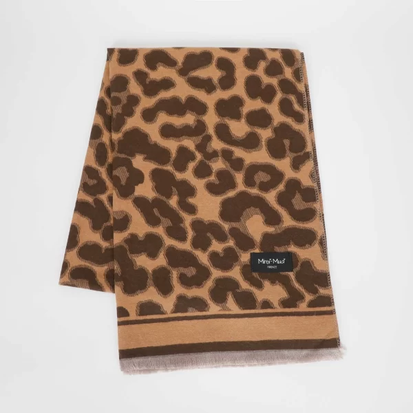 Mimì-Muà sciarpa leopardata Moro  FSAN-9258