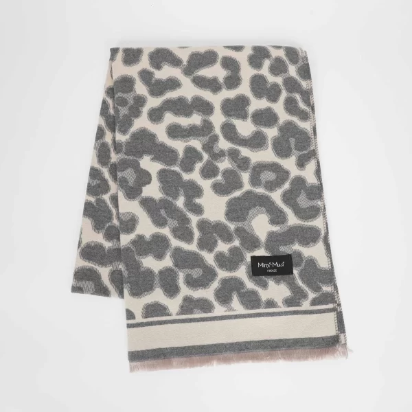 Mimì-Muà sciarpa leopardata Grigio  FSAN-9258