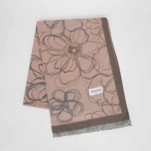 Mimì-Muà sciarpa con Fiori Rosa  FSAN-9260