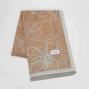 Mimì-Muà sciarpa con Fiori Cammello  FSAN-9260