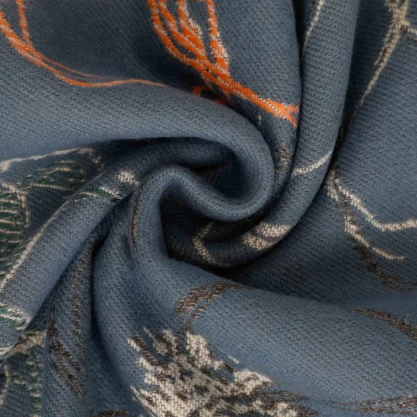 Mimì-Muà sciarpa con Fiori Blu  FSAN-9260 - immagine 3