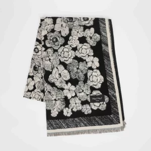 Mimì-Muà sciarpa con Fiori Nero  FSAN-9261