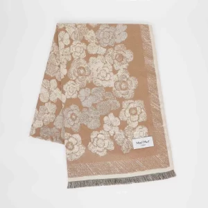 Mimì-Muà sciarpa con fiori Cammello  FSAN-9261