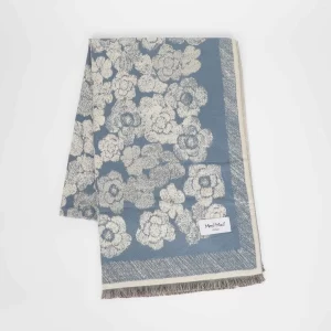 Mimì-Muà sciarpa con Fiori Blu  FSAN-9261