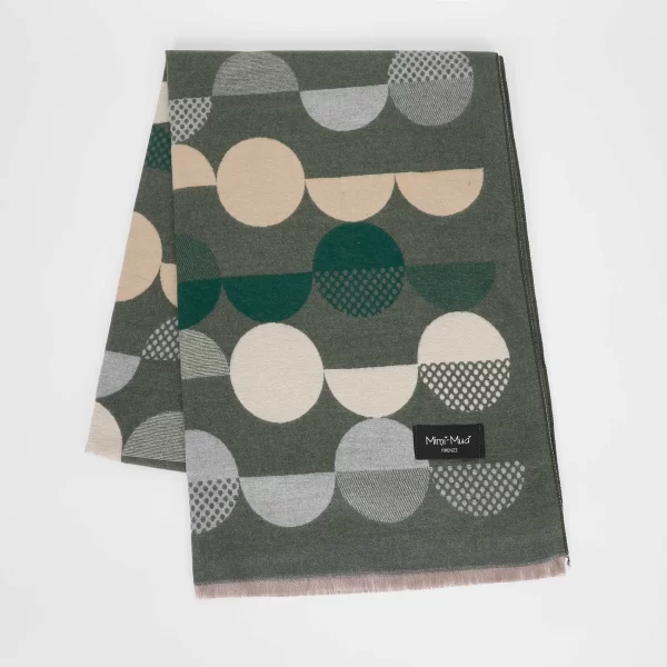 Mimì-Muà sciarpa con sfere Verde militare  FSAN-9263