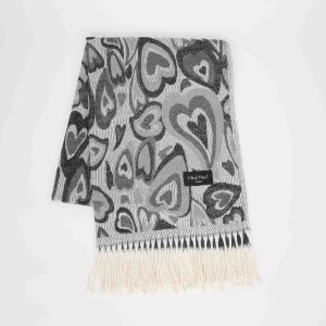 Mimì-Muà sciarpa con Cuori Nero  FSAN-9264