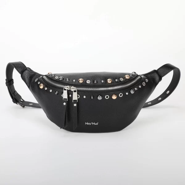 Mimì-Muà Marsupio con borchie Nero M8-H201310