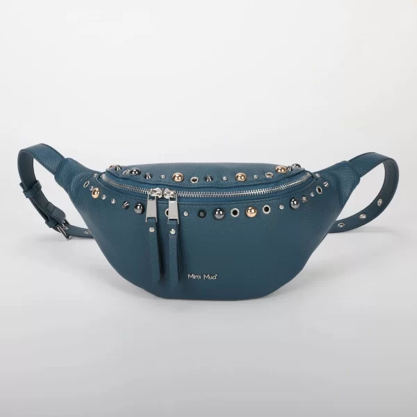 Mimì-Muà Marsupio con borchie Blu M8-H201310