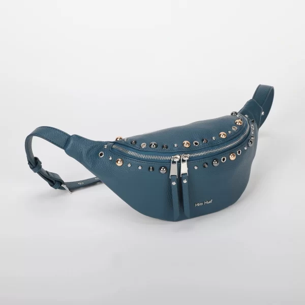 Mimì-Muà Marsupio con borchie Blu M8-H201310 - immagine 2