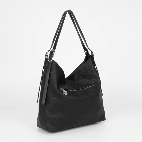 Mimì-Muà Borsa a sacca con doppio manico Nero M8-J201251 - immagine 4