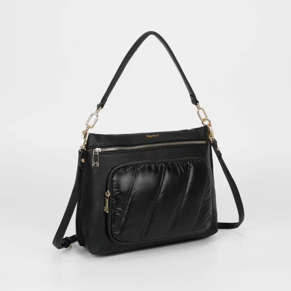 Mimì-Muà Borsa a spalla con effetto piumino Nero M8-Y201237 - immagine 2