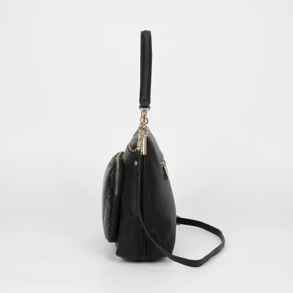 Mimì-Muà Borsa a spalla con effetto piumino Nero M8-Y201237 - immagine 3