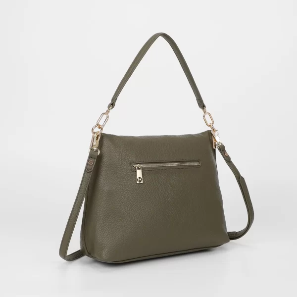 Mimì-Muà Borsa a spalla con effetto piumino Verde militare M8-Y201237 - immagine 4