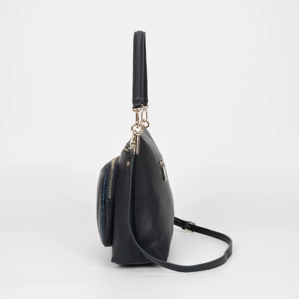 Mimì-Muà Borsa a spalla con effetto piumino Blu M8-Y201237 - immagine 3