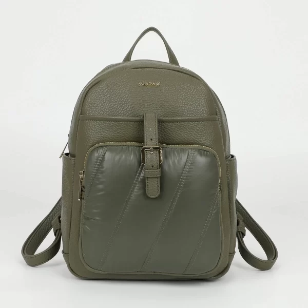 Mimì-Muà Zaino con effetto in piumino Verde militare M8-Y201238