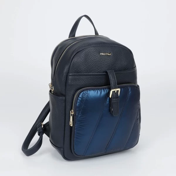 Mimì-Muà Zaino con effetto in piumino Blu M8-Y201238 - immagine 2