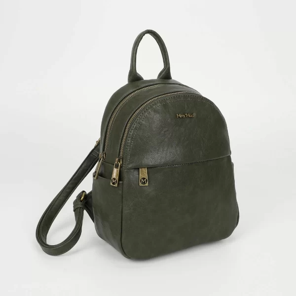 Mimì-Muà Zaino con accessori in ottone Verde militare M8-Y201248 - immagine 3