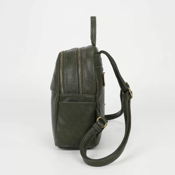 Mimì-Muà Zaino con accessori in ottone Verde militare M8-Y201248 - immagine 4